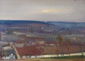 Study In The Eure Valley, France, With The Canadian Army — Sir Alfred James Munnings