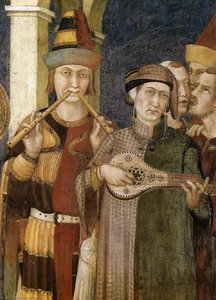 St. Martin Is Knighted (detail) — Simone Martini
