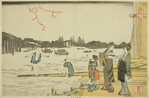 Women And Children Viewing The Fireworks — Katsushika Hokusai