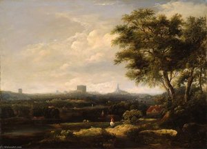 Landscape With Norwich Castle And Cathedral In The Distance — William Henry Crome