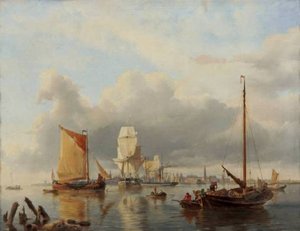 View On The Scheldt — Johannes Hermann Barend Koekkoek