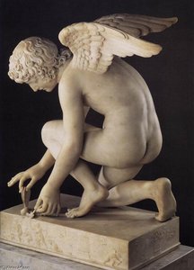Cupid Presenting A Rose To A Butterfly — Antoine Denis Chaudet