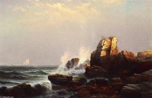 Steeple Rock, Bar Harbor, Maine — Edward Moran