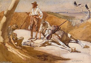 Burke And Wills On The Way To Mount Hopeless — George Washington Thomas Lambert