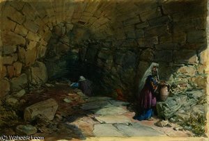 The Fountain Of The Virgin, Jerusalem — William Simpson