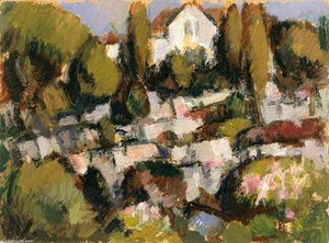 House In Rocky Landscape — John Duncan Fergusson
