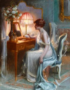 Jeune Femme A Sa Coiffeuse — Delphin Enjolras