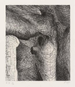 Plate Ix, From Elephant Skull Album — Henry Moore