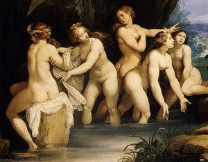 Diana And Actaeon (detail) — Giuseppe Cesari, Baroque Grandeur
