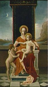 La Vierge, L'enfant Jésus Et Saint Jean Baptiste — Jacques-ferdinand Humbert