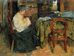 Interior With A Mother Who Sews — Mario Sironi