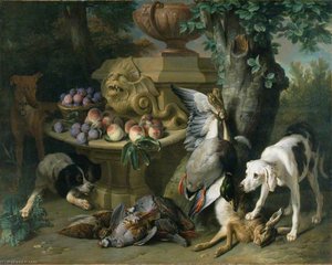 Dogs, Dead Game And Fruit — Alexandre François Desportes