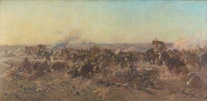 The Charge Of The Australian Light Horse At Beersheba, 1917 — George Washington Thomas Lambert