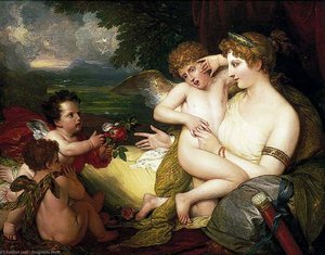 Venus Comforting Cupid Stung By A Bee — Benjamin West