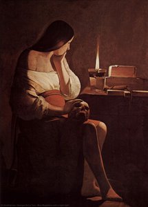Mary Magdalene With A Night Light — Georges De La Tour, Baroque Dramatic Light