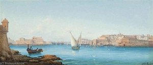 The Entrance To The Grand Harbour, Valetta — Luigi Maria Galea