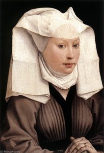 Lady Wearing A Gauze Headdress — Goswijn Van Der Weyden