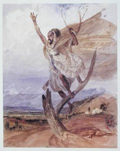 An Arab Keeping Watch In A Tree — Theodore Leblanc