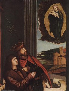 St Ladislas Presents Wladislav II and his Sons to the Virgin (detail)