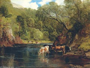 The River Awe, Argyleshire — Frederick Richard Lee