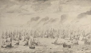 The Battle Of Terheide, Willem Van De Velde (i), 1657 — Willem Van De Velde The Younger