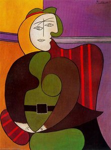 Mujer Sentada En Un Sillón Rojo 1 — Pablo Picasso