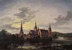 Frederiksborg Castle In Moonlight — Johan Christian Claussen Dahl