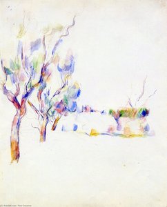 Almond Trees In Provence — Paul Cézanne, Post-impressionism