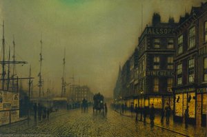 Liverpool Quay By Moonlight — John Atkinson Grimshaw