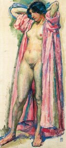 Woman In Red Peignoir — Theo Van Rysselberghe