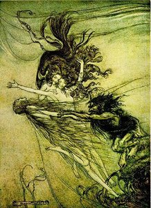 Valkyrie — Arthur Rackham, Art Nouveau