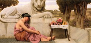 The Fruit Vendor — R.b.a John William Godward