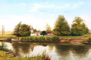 Dixton Church From The Hadnock Side Of Wye — John Arthur Evans