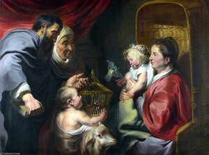 The Virgin And Child With Saint John And His Parents — Jacob Jordaens