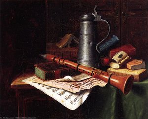 Still Life With Clarinet — William Michael Harnett
