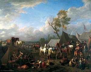 Military Encampment — Pieter Van Bloemen