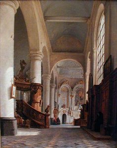 Intérieur de l'église Saint Denis à Saint Omer