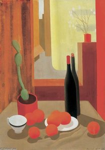 Still-life With Cactus And Oranges