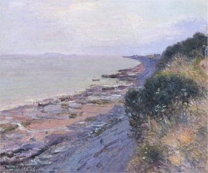 Cliffs At Penarth, Evening, Low Tide — Alfred Sisley