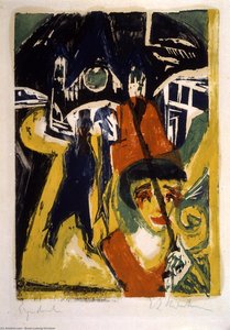 Cocotte On The Road — Ernst Ludwig Kirchner, German Expressionism