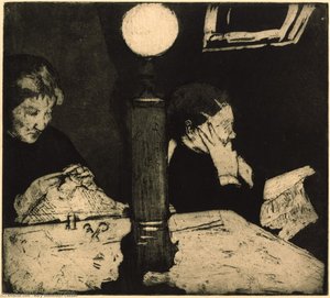 Under The Lamp — Mary Stevenson Cassatt