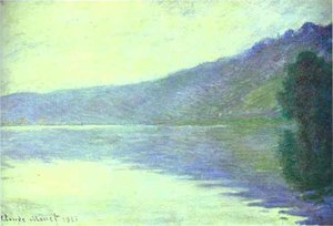 The Seine At Port-villez. The Harmony In Blue — Claude Monet, Impressionism