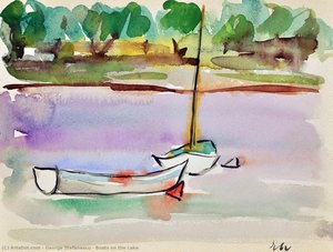 Boats On The Lake — George Ștefănescu-râmnic