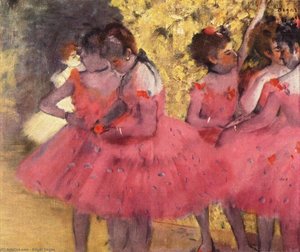 The Pink Dancers, Before The Ballet — Edgar Degas, Impressionism