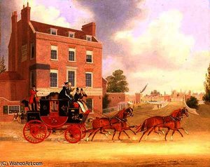 Quicksilver Royal Mail Passing The Star And Garter At Kew Bridge — James Pollard