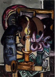 Still Life With Two Large Candles — Max Beckmann