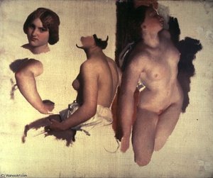 Tanz Der Bacchantinnen — Charles Gabriel Gleyre, Academic Art