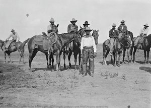 African-american Cowboys With Their Mounts Saddled Up — Erwin Evans Smith