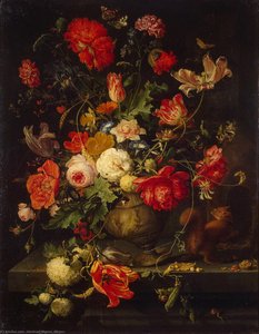 Vase Of Flowers — Abraham Mignon (minjon), Baroque