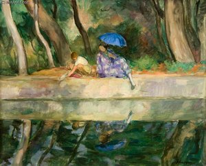 By The Fountain — Henri Lebasque